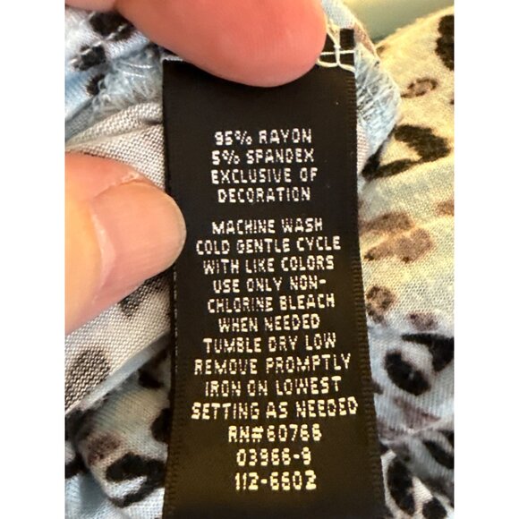 Nicole By Nicole Miller Womens Animal Print Blouse M - Picture 6 of 6